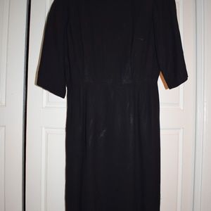 Vintage 1950s Martha Manning Original Black Dress